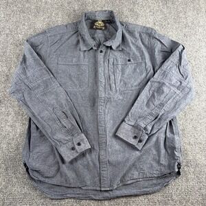 Roland Sands Design RSD Wyatt Chambray Moto Riding Shirt Blue Mens XL